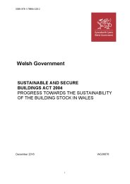 Sustainable and Secure Buildings Act 2004. Progress towards the sustainability of the building stock in Wales