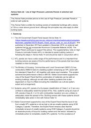 Advice note 22 - use of high pressure laminate panels in external wall systems