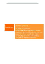 Consultation document. Building regulations part L and F review - changes to part L (conservation of fuel and power) and part F (ventilation) of the building regulations for new dwellings - consultation impact assessment