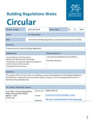 Amendment Building Regulations and Approved Documents for Wales