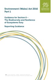 Environment (Wales) Act 2016 part 1. Guidance for section 6 - the biodiversity and resilience of ecosystems duty. Reporting guidance