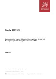 Guidance on the Town and Country Planning (Major Residential Development) (Notification) (Wales) Direction 2020