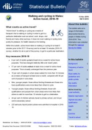 Walking and cycling in Wales: active travel, 2018-19
