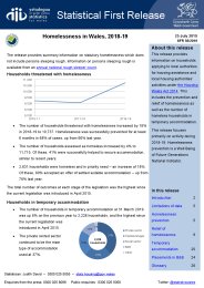 Homelessness in Wales, 2018-19