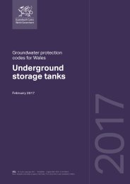 Groundwater protection codes for Wales - underground storage tanks