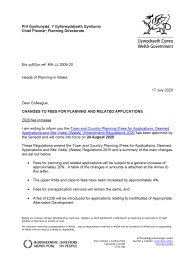 Changes to fees for planning and related applications