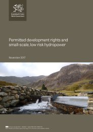 Permitted development rights and small-scale, low risk hydropower