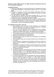 Planning policy on flood risk and insurance industry changes. Annex: summary of what TAN15 requires for highly vulnerable development (houses) to be considered acceptable