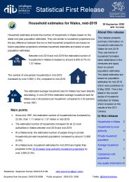 Household estimates for Wales, mid-2019