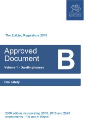 Fire safety - Volume 1 Dwellinghouses (2006 edition incorporating 2010, 2016 and 2020 amendments) (For use in Wales)