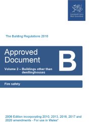 Fire safety - Volume 2 - Buildings other than dwellinghouses (2006 edition incorporating 2010, 2013, 2016, 2017 and 2020 amendments) (For use in Wales)