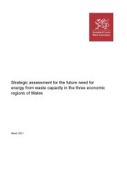 Strategic assessment for the future need for energy from waste capacity in the three economic regions of Wales