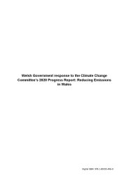 Welsh Government response to the Climate Change Committee's 2020 progress report: reducing emissions in Wales