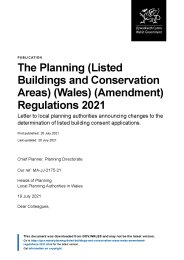Changes to the determination of listed building consent applications for the alteration or extension of listed buildings