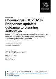 Coronavirus (COVID-19) response: updated guidance to planning authorities