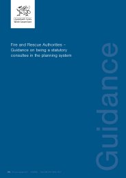 Fire and Rescue Authorities - guidance on being a statutory consultee in the planning system
