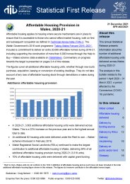 Affordable housing provision in Wales, 2020-21