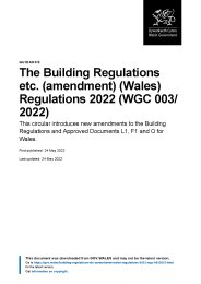 Building Regulations etc. (Amendment) (Wales) Regulations 2022