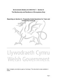 Environment (Wales) Act 2016 part 1 - section 6: the biodiversity and resilience of ecosystems duty. Reporting on section 6 - frequently asked questions for town and community councils