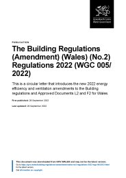 Building Regulations (Amendment) (Wales) (No.2) Regulations 2022