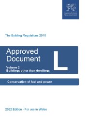 Conservation of fuel and power. Volume 2 - buildings other than dwellings (2022 edition - for use in Wales)