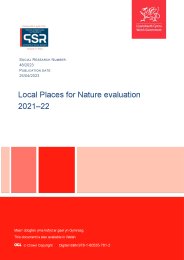 Local places for nature evaluation 2021-22
