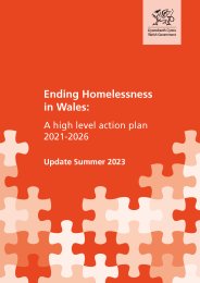 Ending homelessness in Wales: a high level action plan 2021-2026. Update summer 2023