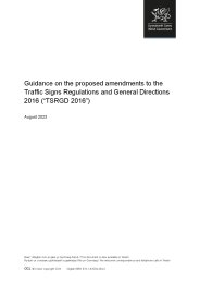 Guidance on the proposed amendments to the Traffic Signs Regulations and General Directions 2016 ("TSRGD 2016")