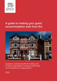 Guide to making your guest accommodation safe from fire
