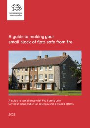Guide to making your small blocks of flats safe from fire