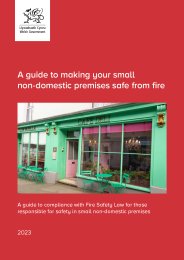 Guide to making your small non-domestic premises safe from fire