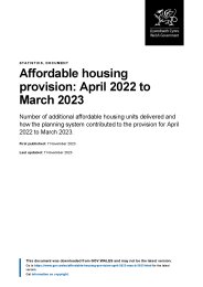 Affordable housing provision: March 2022 to April 2023