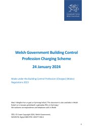 Welsh Government building control profession charging scheme