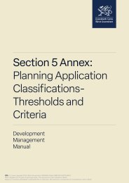 Development management manual. Section 5 Annex: Planning application classifications - thresholds and criteria