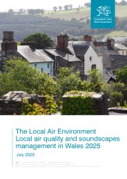 Local air environment. Local air quality and soundscapes management in Wales 2025. Policy guidance PG(W)(25)