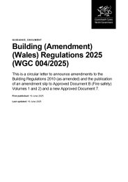 Building (Amendment) (Wales) Regulations 2025