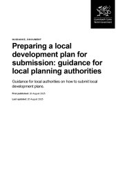 Preparing a local development plan for submission: guidance for local planning authorities