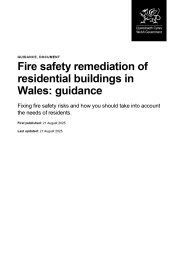 Fire safety remediation of residential buildings in Wales: guidance