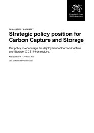 Strategic policy position for carbon capture and storage