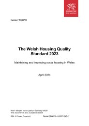 Welsh housing quality standard 2023. Maintaining and improving social housing in Wales