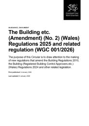 Building etc. (Amendment) (No. 2) (Wales) Regulations 2025 and related regulations