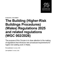 Building (Higher-Risk Buildings Procedures) (Wales) Regulations 2025 and related regulations