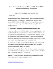 Welsh Government's Environment (Wales) Act 2016 - section 6 duty: biodiversity and resilience of ecosystems. Report for 1 January 2023 to 31 December 2025