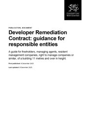 Developer remediation contract: guidance for responsible entities