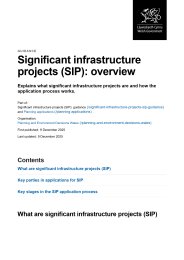 Significant infrastructure projects (SIP): overview