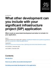 What other development can you include with your significant infrastructure project (SIP) application