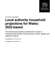 Local authority household projections for Wales: 2022-based