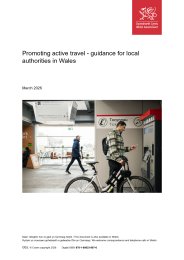 Promoting active travel - guidance for local authorities in Wales