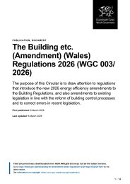 Building etc. (Amendment) (Wales) Regulations 2026