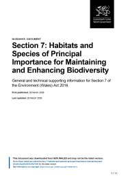 Section 7: habitats and species of principal importance for maintaining and enhancing biodiversity